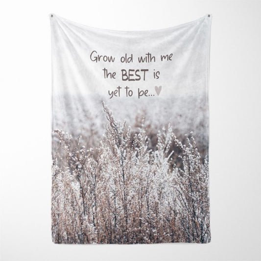 Frozen Grasslands Words - Coral Fleece Blanket