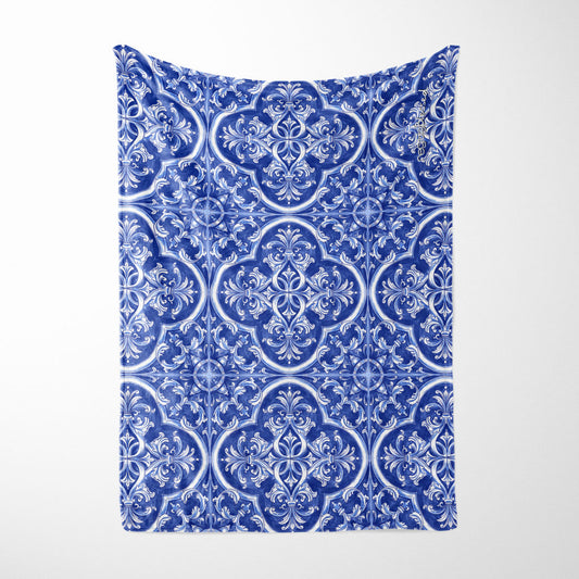 Portuguese Tile - Sheeps Fleece Blanket