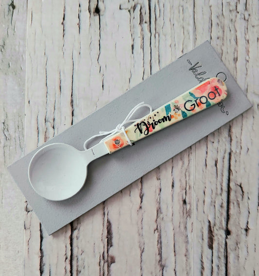 Enamel sugar spoon - droom groot