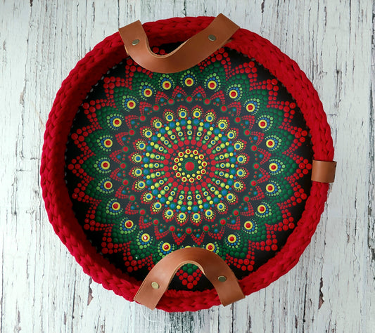 Braided hand crafted tray 35cm