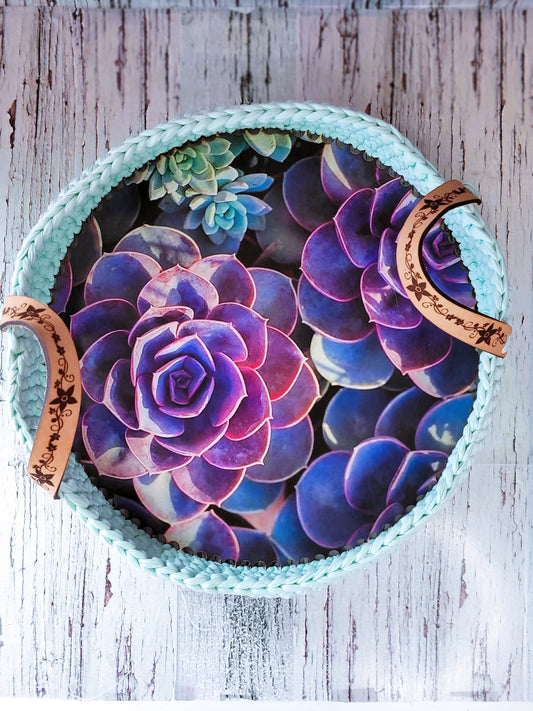 Braided hand crafted tray 40cm