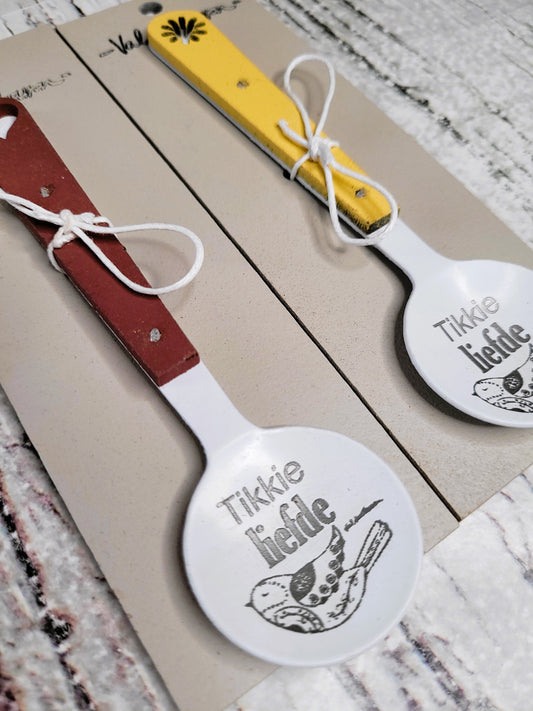 Enamel sugar spoon - Tikkie liefde (multiple colors)