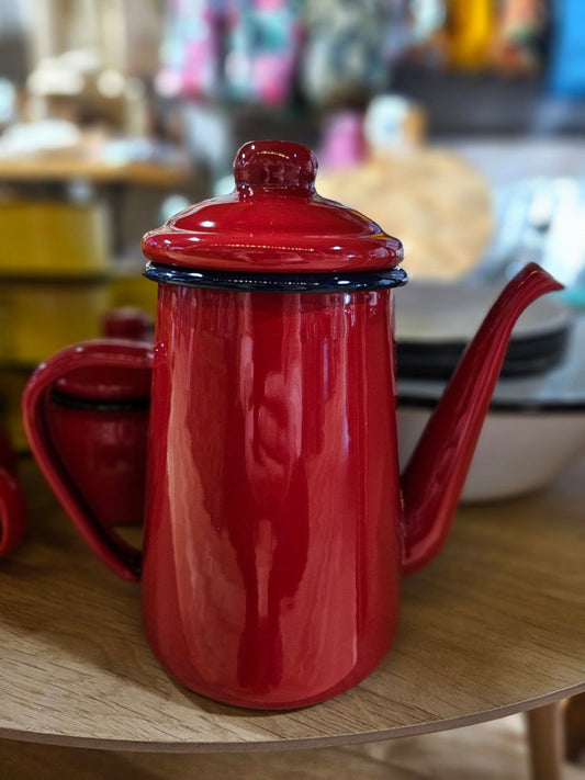 Enamel Gooseneck Teapot 1.1L