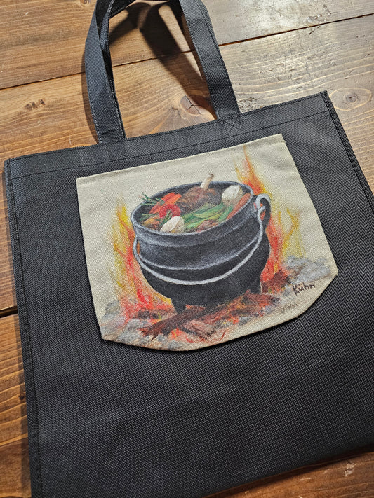 Handpainted shopping bag