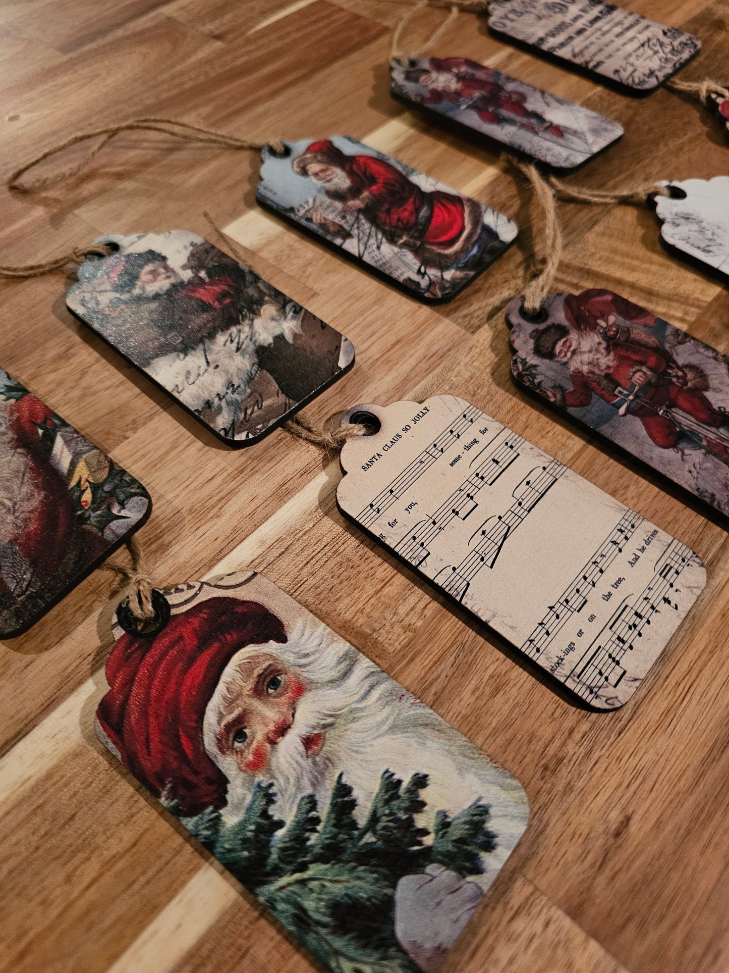 Christmas wooden gift tags