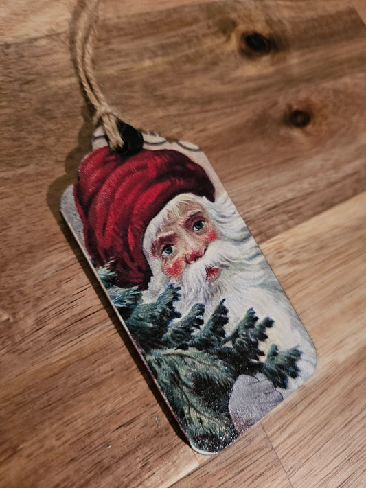 Christmas wooden gift tags