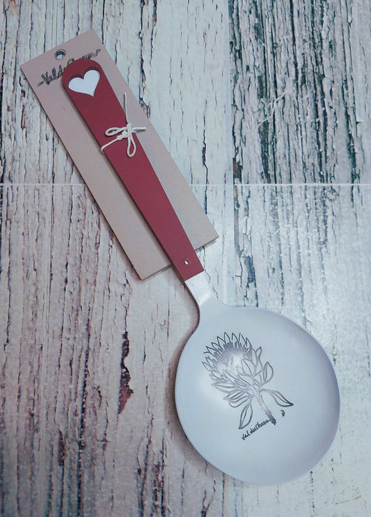 Enamel dish up spoon