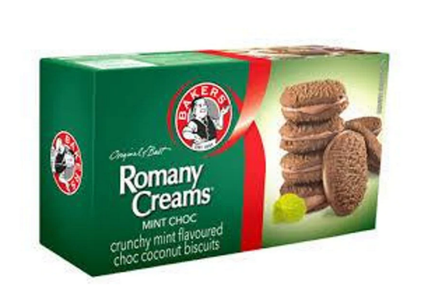 Bakers Romany Cream Mint Choc, 200g- past BB date