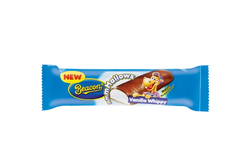 Beacon Whippy Vanilla Marmallow Chocolate Bar, 41g- past BB date