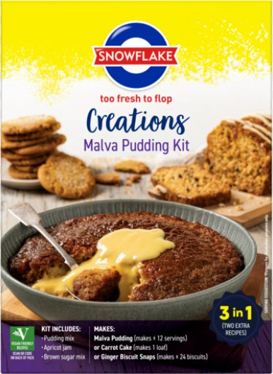 Snowflake Creations Malva Pudding Kit 400g- past BB date