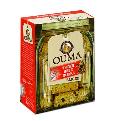 Ouma Chocolate Three seed Sliced, 450g- past BB date