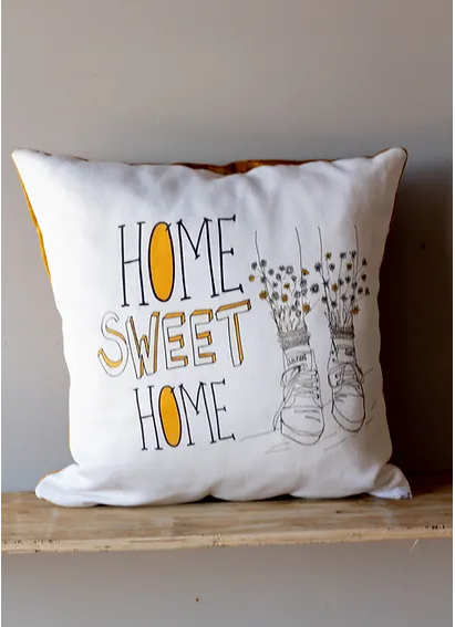 Printed Cushion with inner and Zip. Home Sweet Home