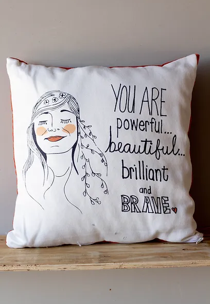 Printed Cushion with inner and Zip. You are powerful