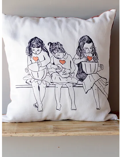 Printed Cushion with inner and Zip. Girls