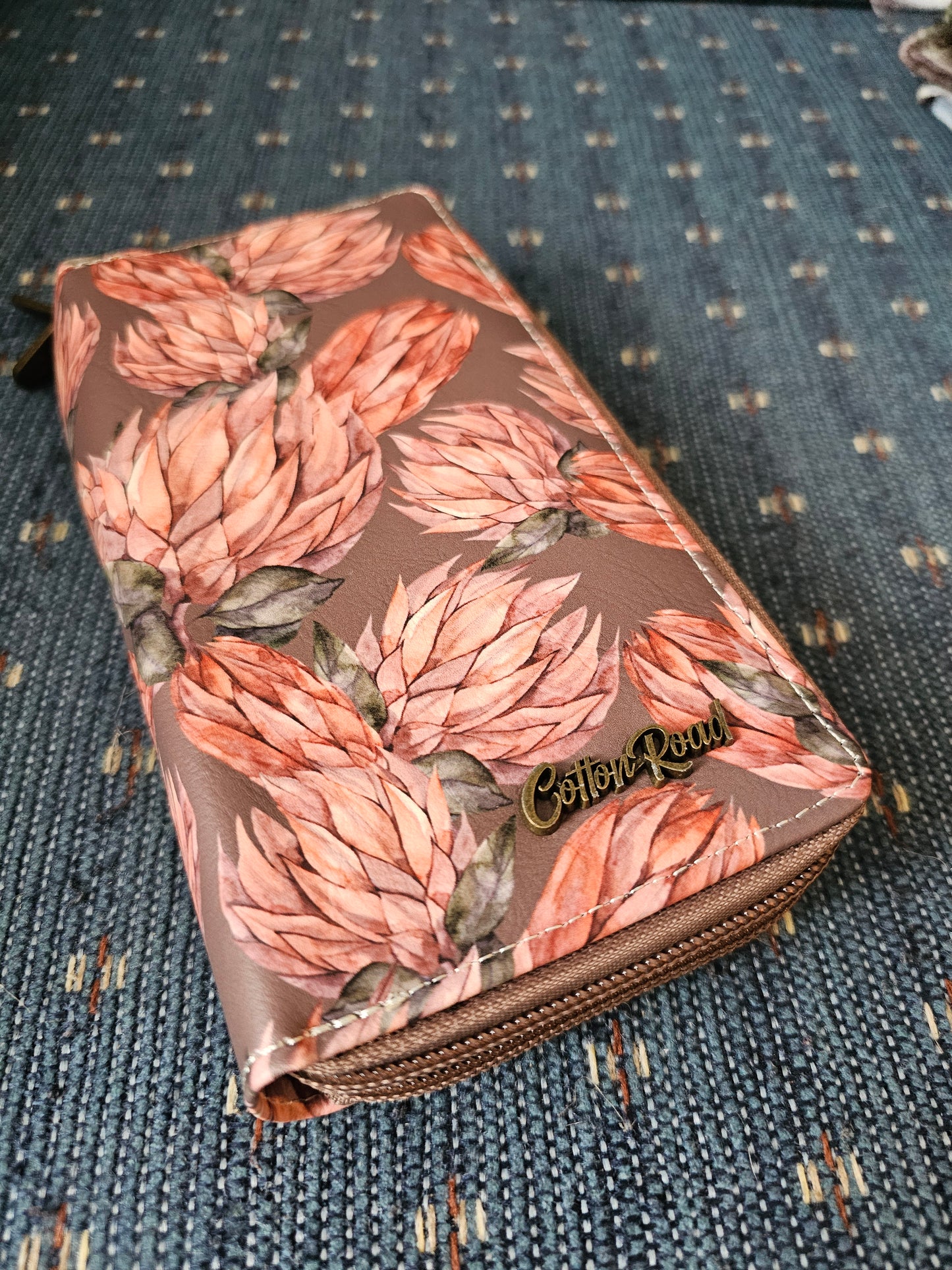 Wallet - orange protea