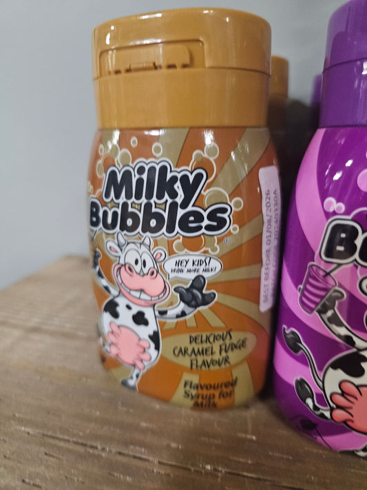 Milky bubbles milk flavor Caramel fudge