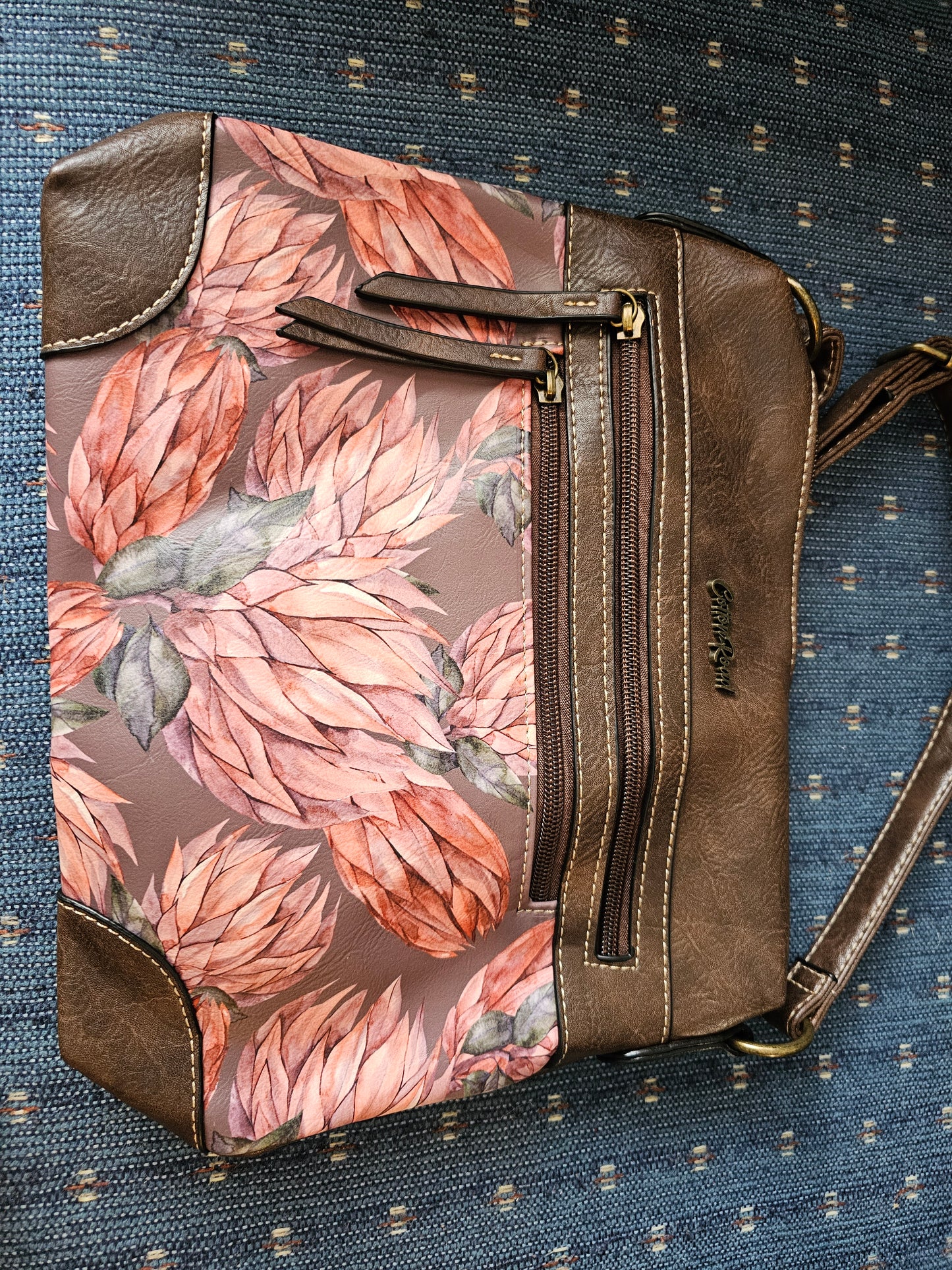 Handbag - orange protea