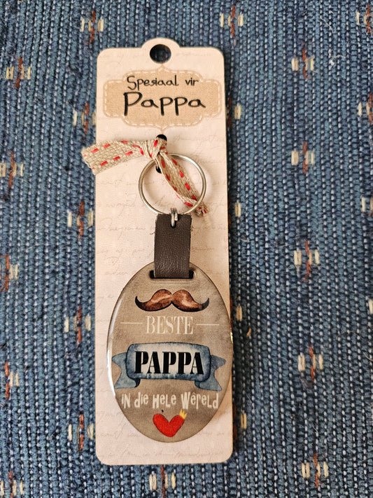 Oval keyring beste pappa