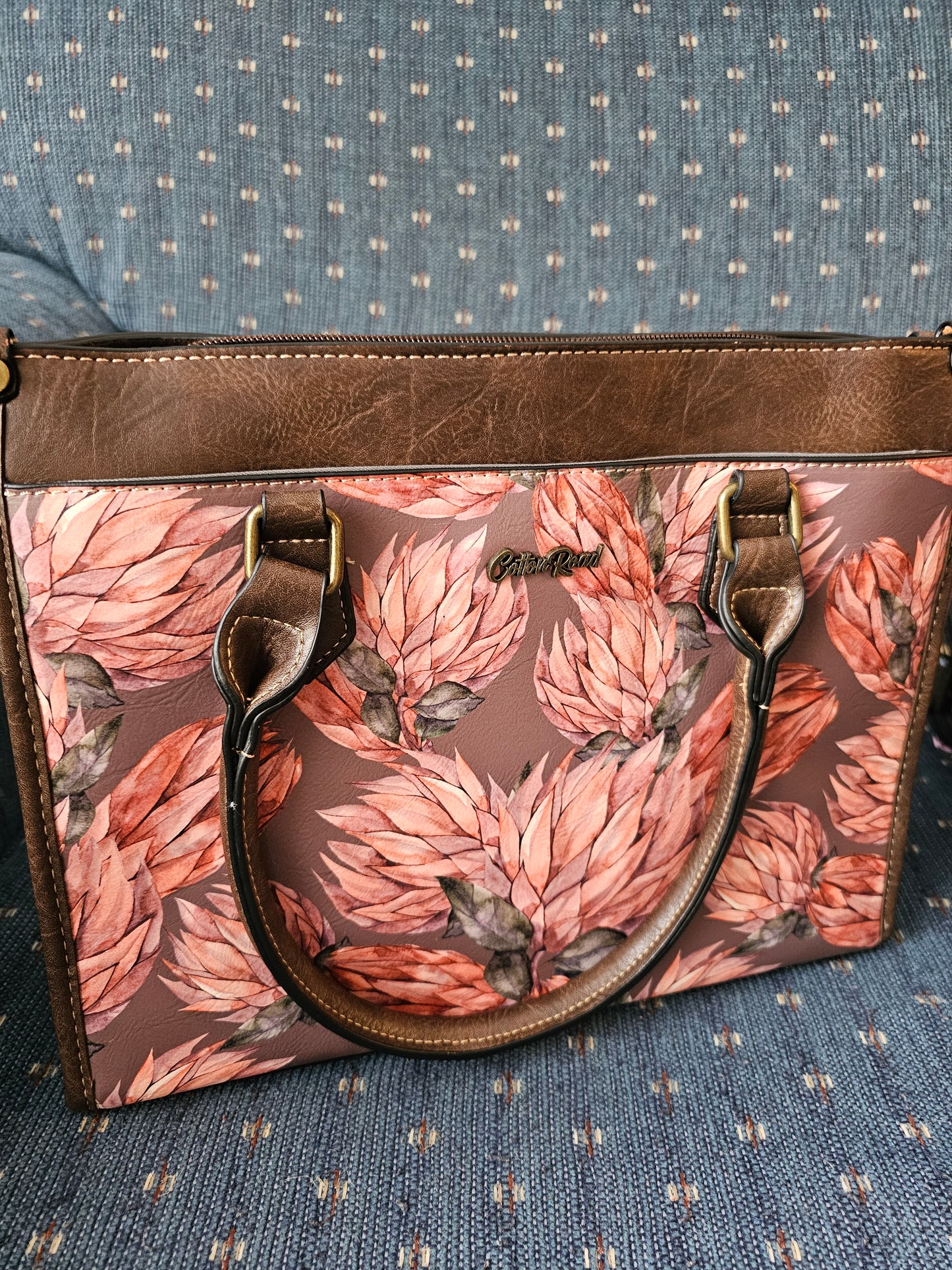 Handbag - orange protea large