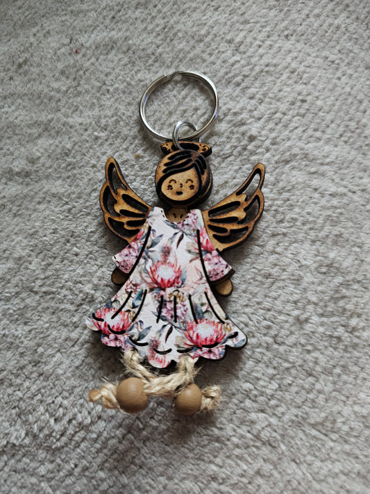 Protea angel  keyring