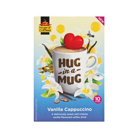 House of Coffees Hug in a Mug Vanilla Coffee Drink 8 x 24g- past BB date