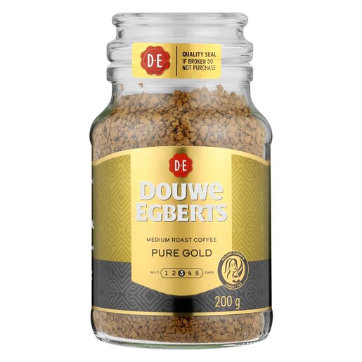 Douwe Egberts Instant Coffee Pure Gold Medium Roast 200g